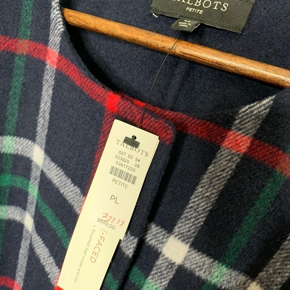 Talbots Double Face Plaid Topper - Picture 9 of 15
